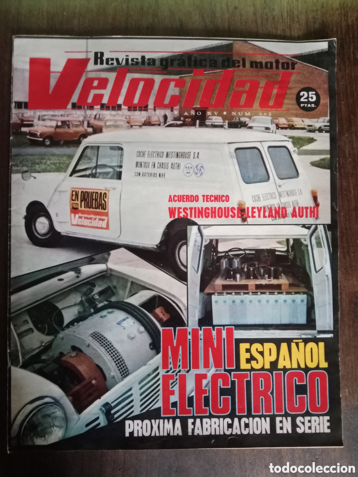 Coches: Revista velocidad n. 662 de 1974 autom&oacute;vil mini authi el&eacute;ctrico