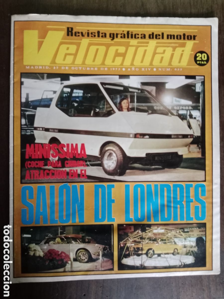 Coches: Revista velocidad n. 633 de 1973 autom&oacute;vil Citroen sal&oacute;n londres