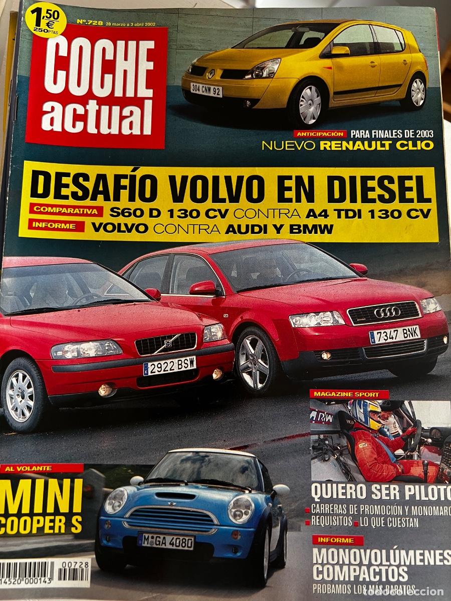 Coches: COCHE ACTUAL. N&deg; 728. MARZO 2002. DESAF&Iacute;O VOLVO EN DI&Eacute;SEL. RENAULT CL&Iacute;O. A4 TDI 130 CV.