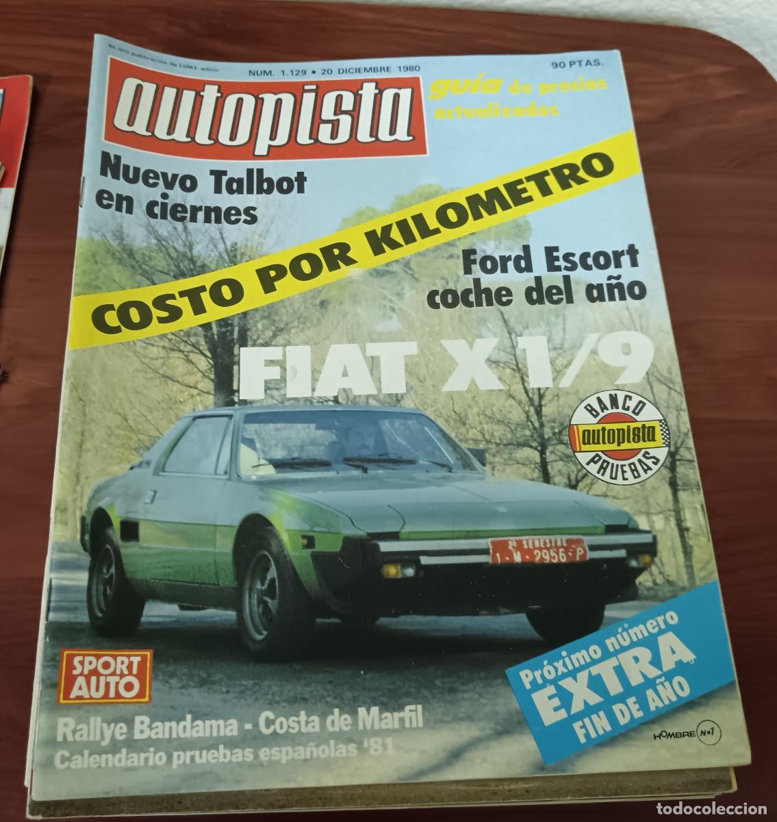Coches: REVISTA AUTOPISTA N&ordm; 1129 20 DICIEMBRE 1980 EN PORTADA NUEVO TALBOT FORD ESCORT FIAT X1/9