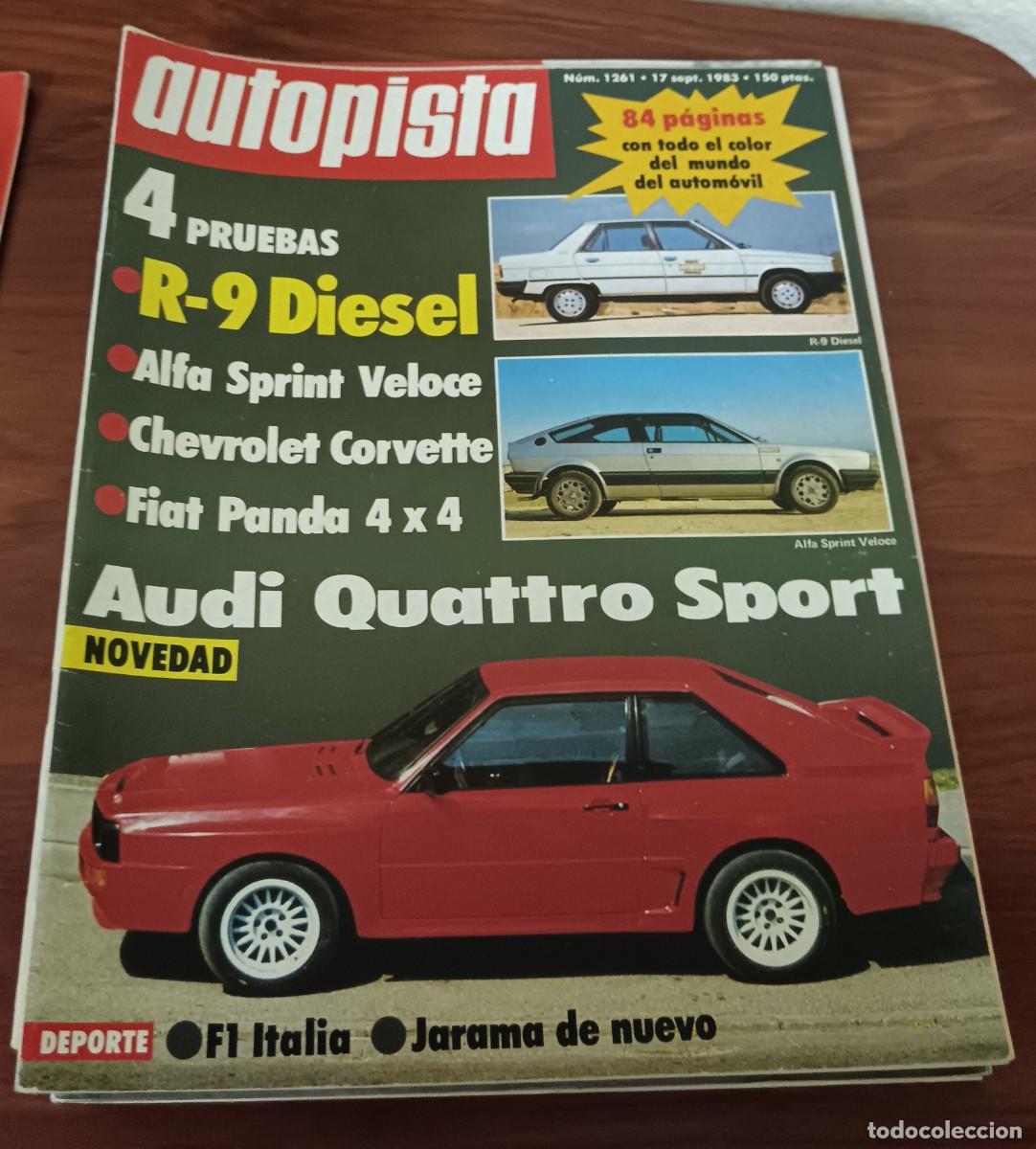 Coches: REVISTA AUTOPISTA N&ordm; 1261 17 SEPTIEMBRE 1983 EN PORTADA R-9 DIESEL ALFA SPRINT VELOCE AUDI QUATTRO