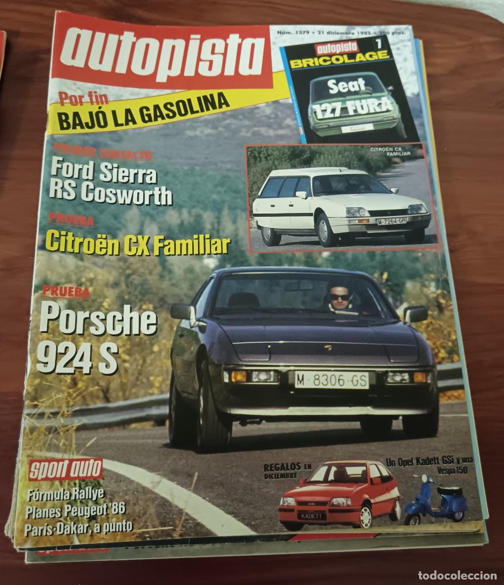 Coches: REVISTA AUTOPISTA N&ordm; 1379 21 DICIEMBRE 1985 EN PORTADA FORD SIERRA RS COSWORTH CITRO&Euml;N CX FAMILIAR