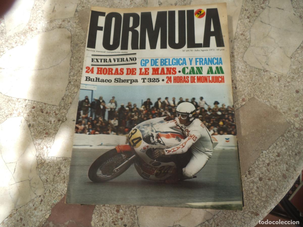 Coches: formula n&ordm; 69/70, extra, bultaco sherpa t/325, 24 horas de montjuich, gp belgica y francia