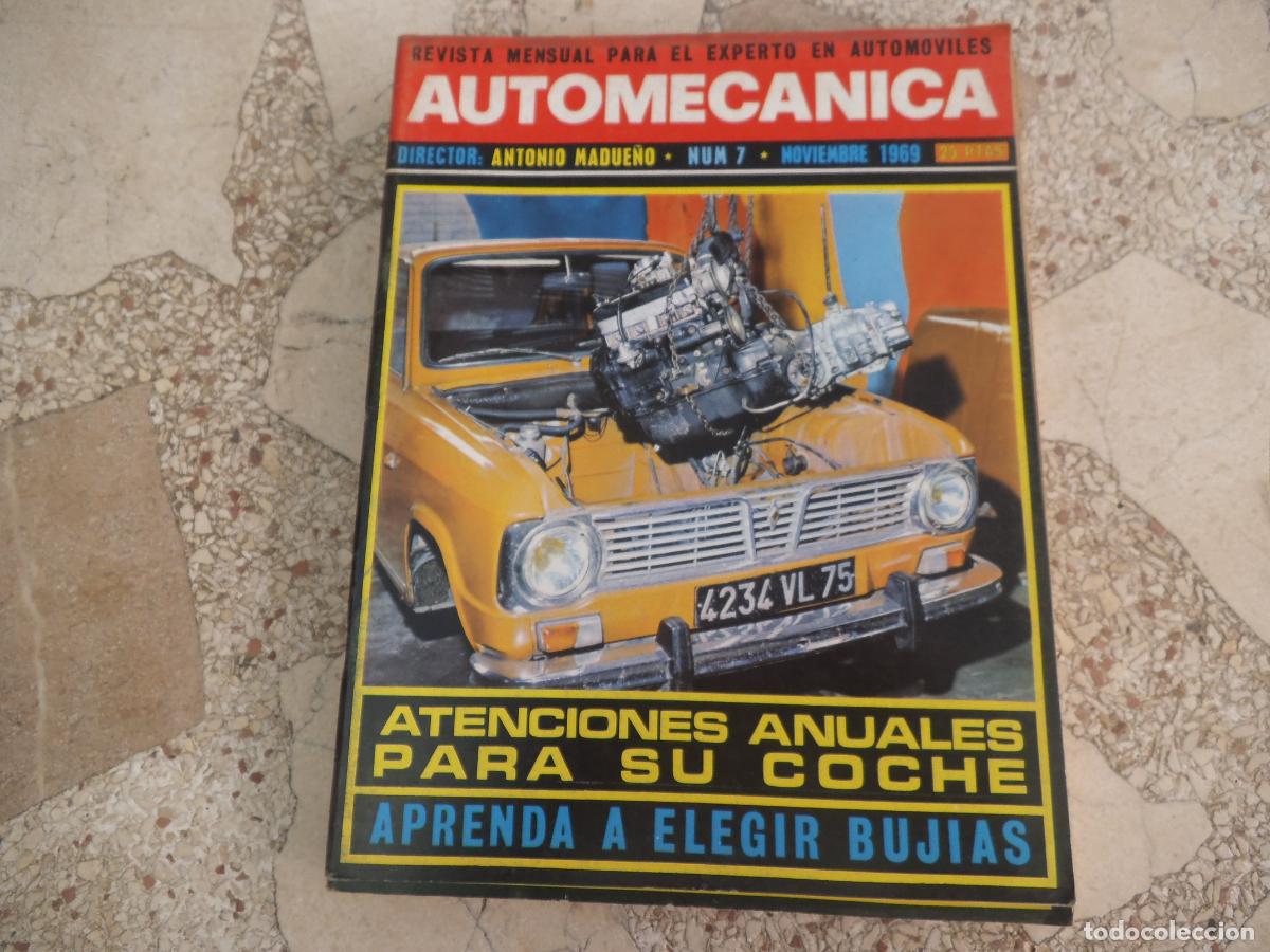 Coches: auto mecanica n&ordm; 7, 1969, las atenciones anuales, velocidad y aceleracion del piston, bielas y bulon