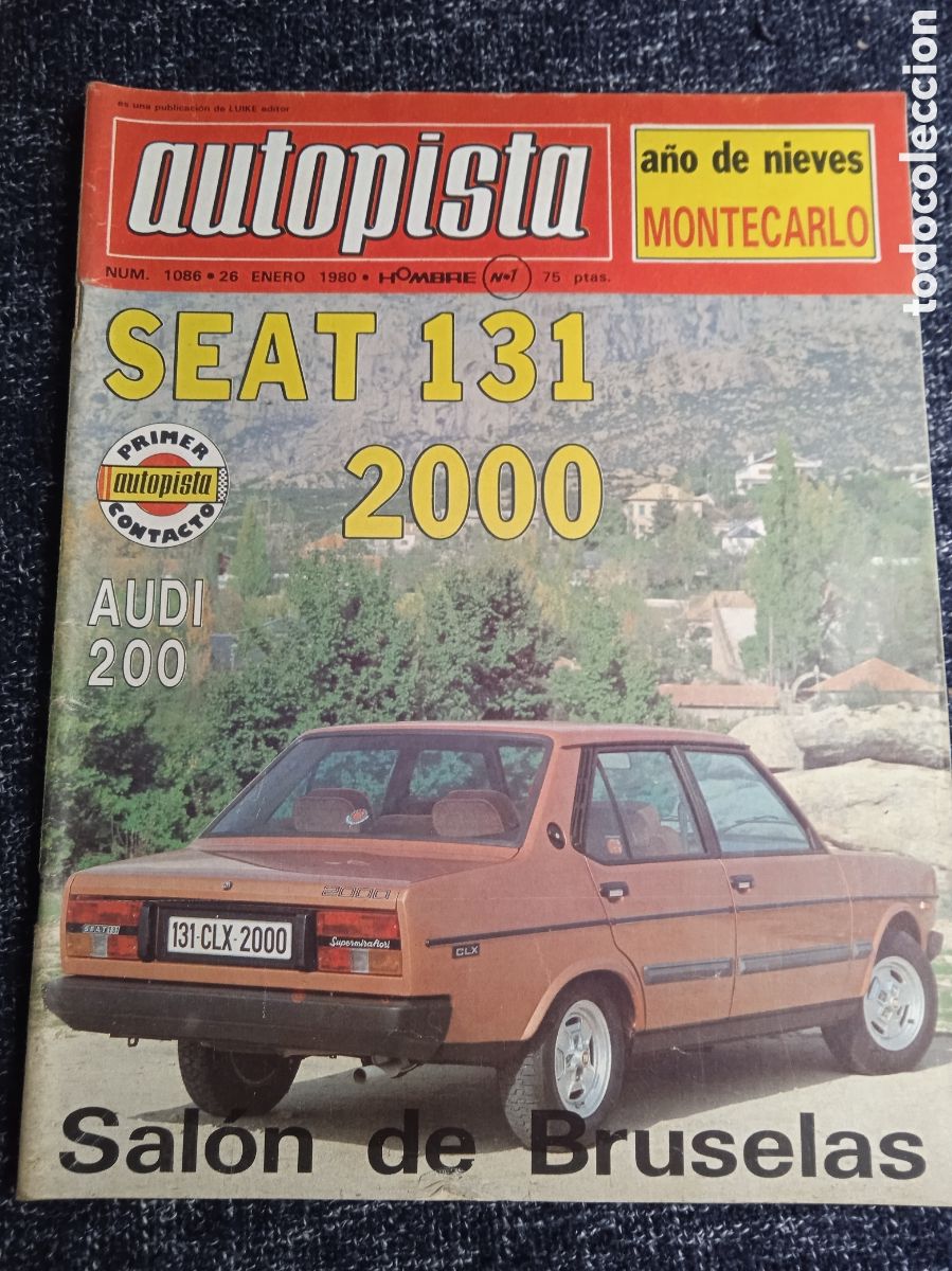Coches: AUTOPISTA N&ordm; 1086 ENERO 1980 , GP ARGENTINA F1, SEAT 131 CLX 2000 , AUDI 200, RALLYE MONTECARLO,