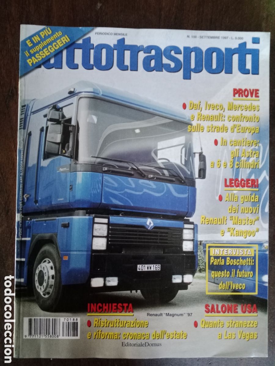 Coches: Revista tuttotransporti n. 188 de 1997 cami&oacute;n