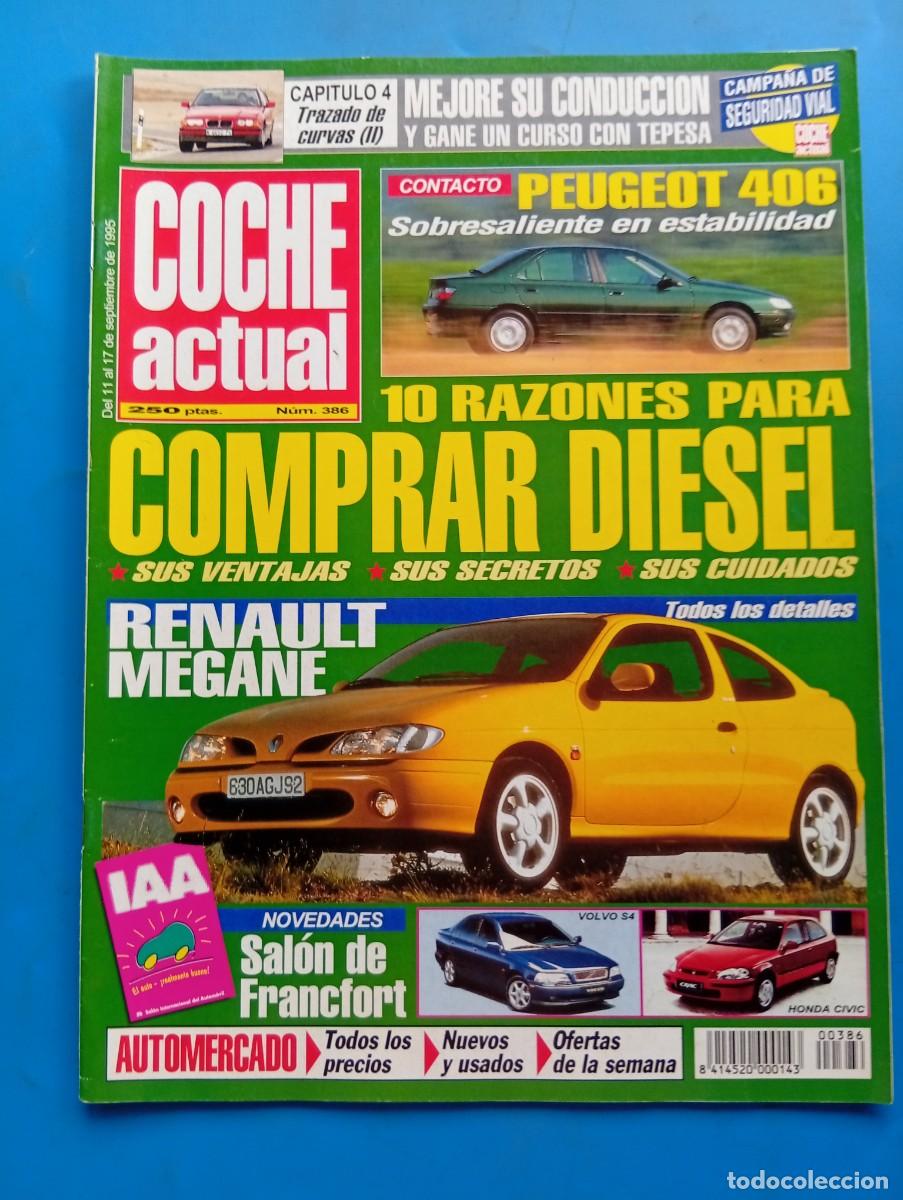 Coches: COCHE ACTUAL. N&ordm; 386. A&Ntilde;O 1995. PRUEBA: MAZDA 323. RENAULT MEGANE. TRAZADO DE CURVAS. 10 RAZO.. LEER