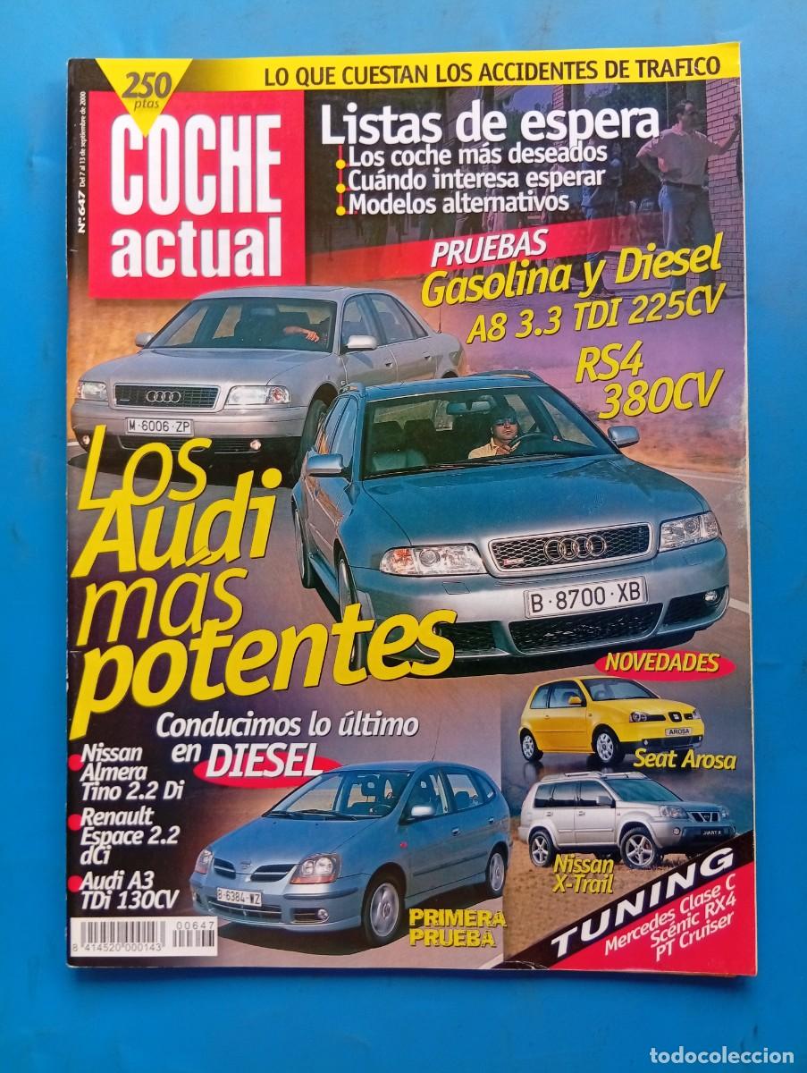 Coches: COCHE ACTUAL. N&ordm; 647. A&Ntilde;O 2000. PRUEBA: AUDI A8 3.3 TDi QUATTRO. NISSAN ALMERA TINO 2.2 Di 16.. LEER