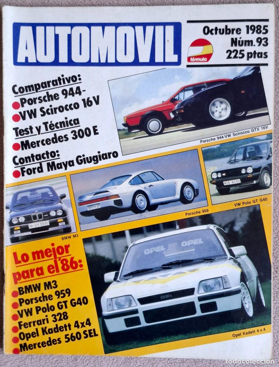 Coches: Revista Autom&oacute;vil No93 octubre de 1985-4