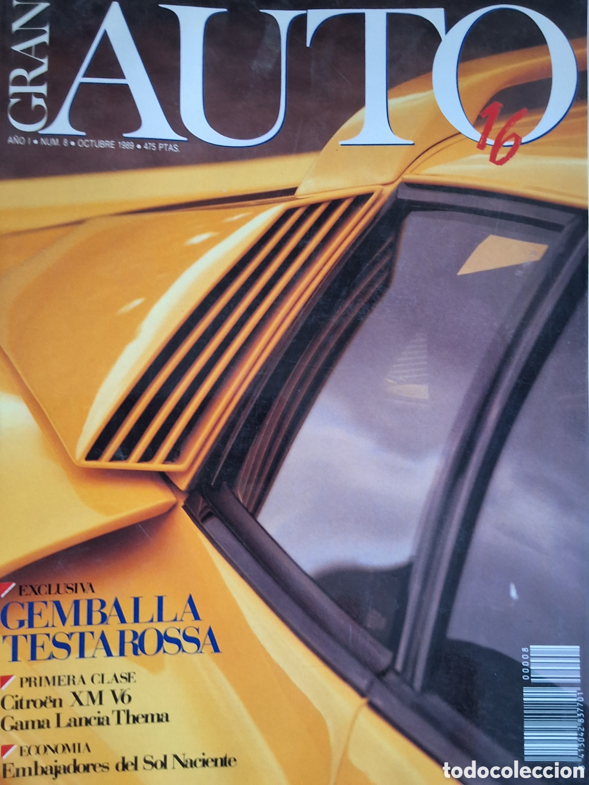 Coches: Gran auto 16 revista coches n&uacute;mero 8 a&ntilde;o 1989/10