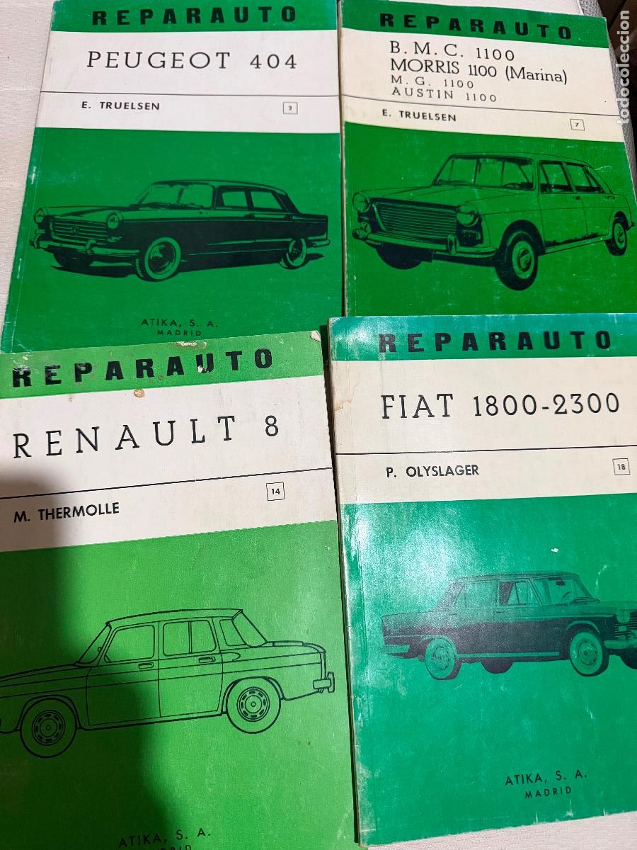 Coches: Revistas Reparauto Renault morris Peugeot fiat