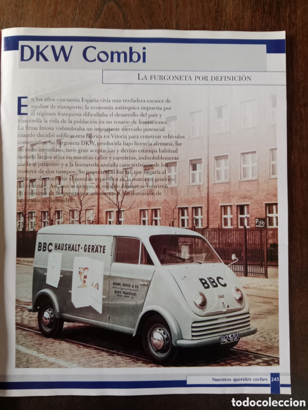 Coches: Fasc&iacute;culo furgoneta Dkw combi - Foto 2