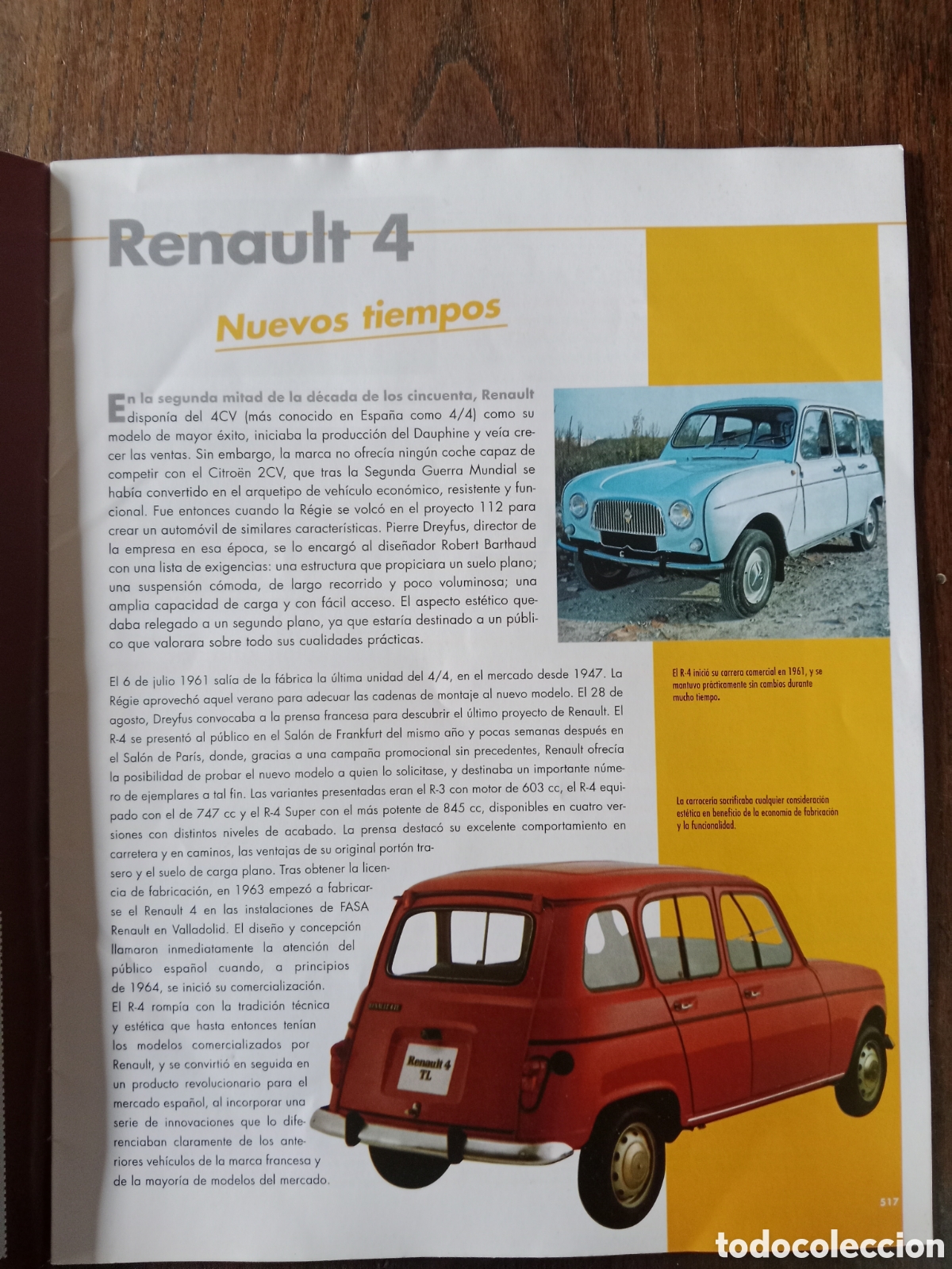 Coches: Fasc&iacute;culo autom&oacute;vil Renault 4 Tl - Foto 2