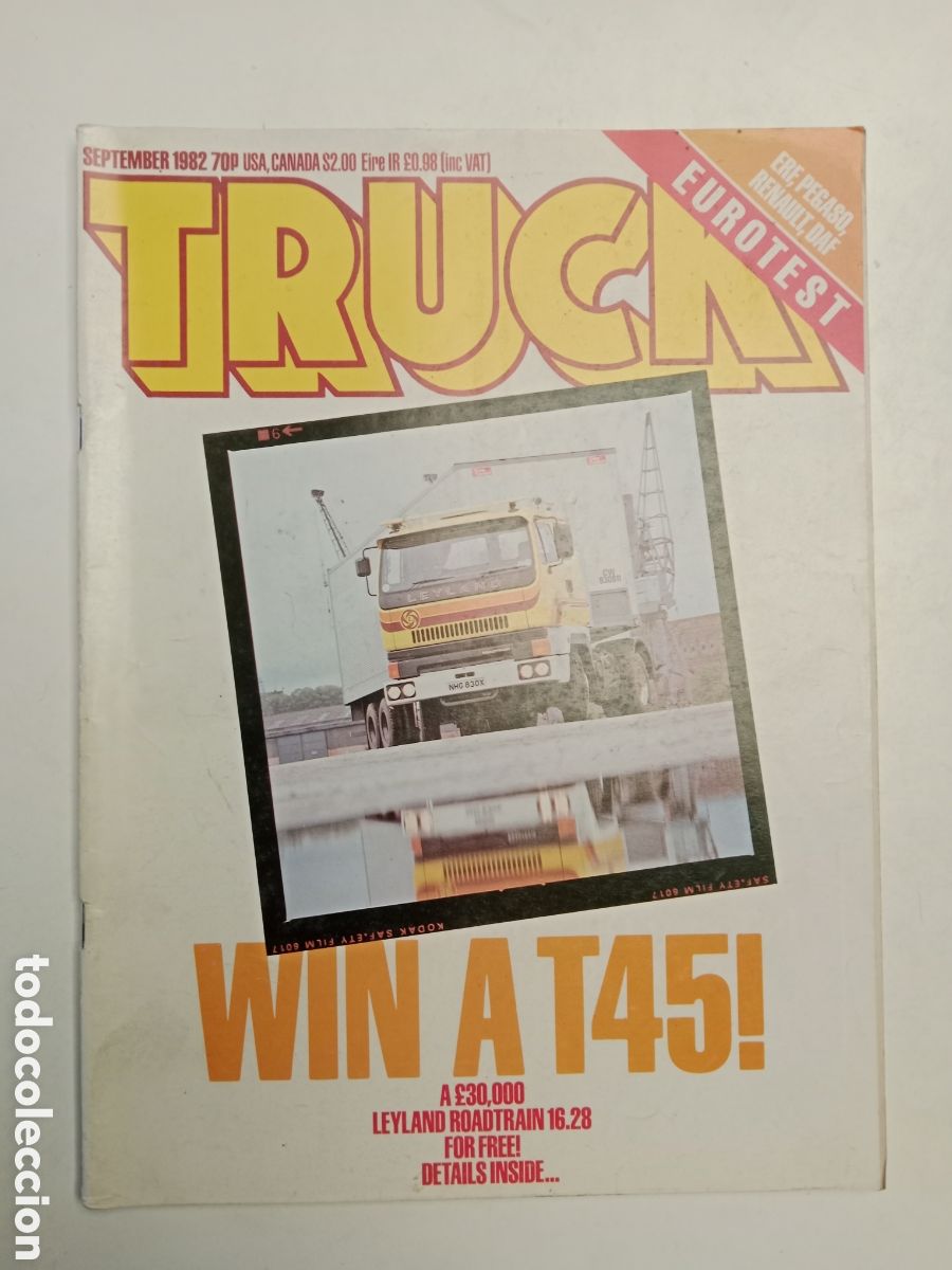 Coches: Revista truck septiembre 1982 cami&oacute;n Pegaso 2181