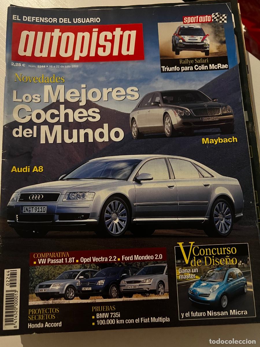 Coches: AUTOPISTA. N&ordm; 2244. JULIO 2002. NUEVO AUDI A8. HONDA ACCORD. FIAT MULTIPLA 1-9 JTD. LEER