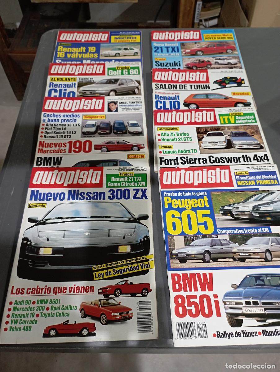 Coches: Revista AUTOPISTA A&Ntilde;O 1990 .n&uacute;meros del 1604 a 1611 - 8 revistas -