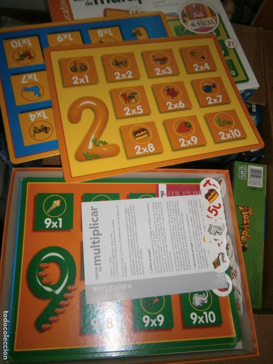 Coches: ANTIGUO JUEGO - TABLAS DE MULTIPLICAR - Foto 2
