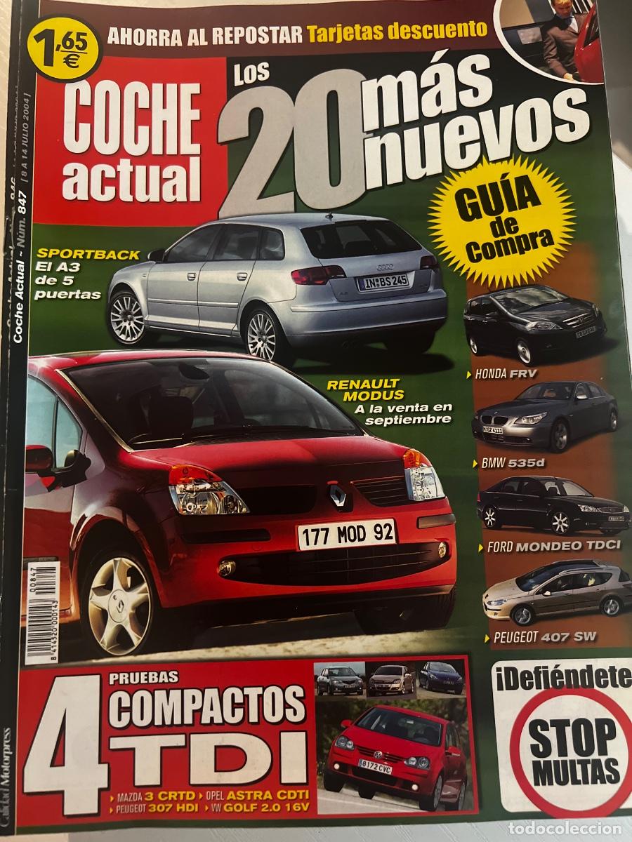 Coches: COCHE ACTUAL. N&deg; 847. JULIO 2004. SPORTBACK EL A3 DE 5 PUERTAS. RENAULT MODUS. HONDA FRV.
