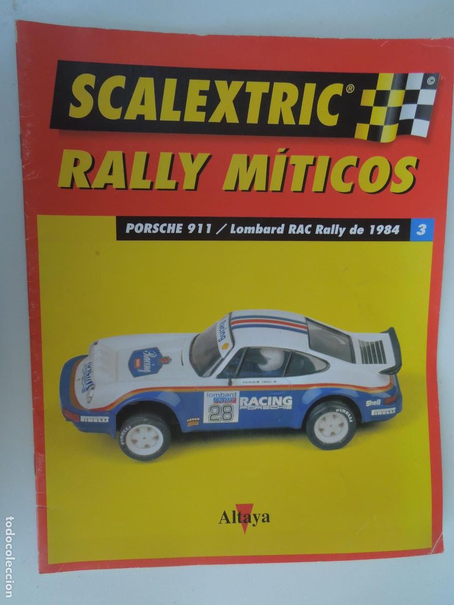 Coches: SCALEXTRIC - RALLY M&Iacute;TICOS - ALTAYA - PORSCHE 911/ LOMBARD RAC RALLY DE 1984- N&ordm; 3