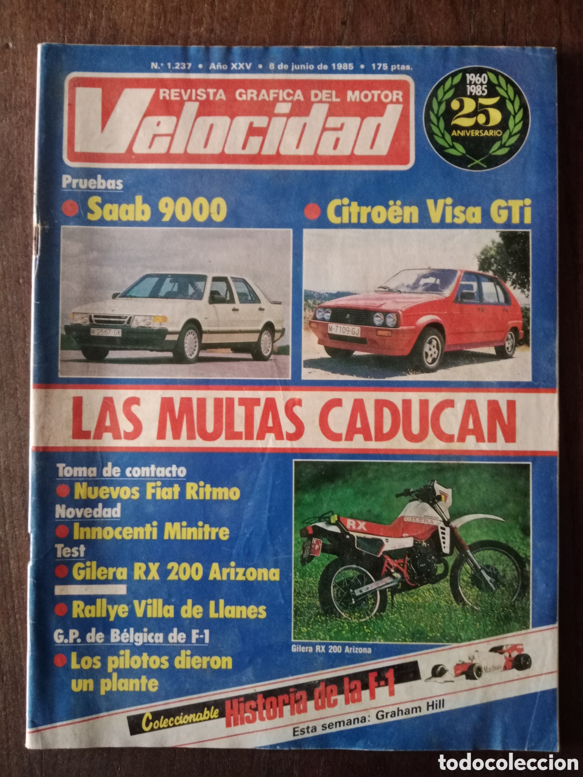 Coches: Revista velocidad n. 1237 de 1985 autom&oacute;vil saab Citroen