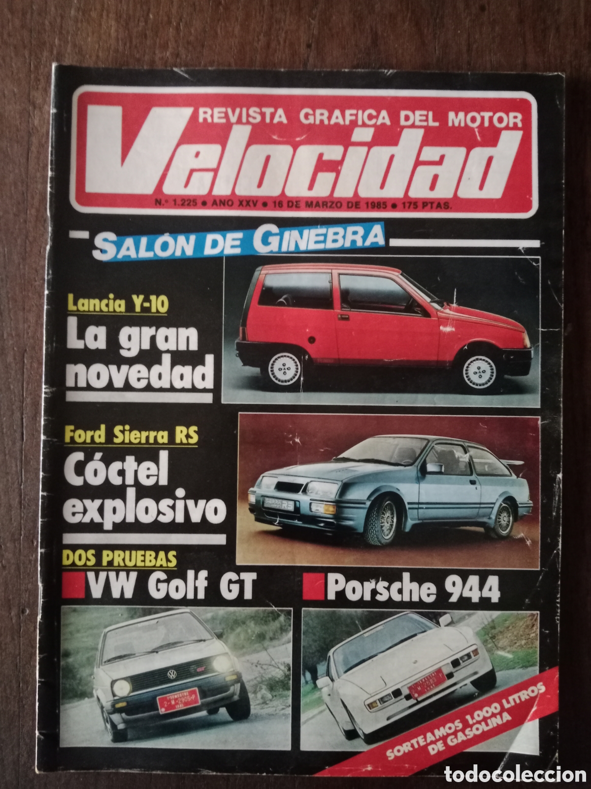 Coches: Revista velocidad n. 1225 de 1985 autom&oacute;vil lancia Volkswagen Porsche