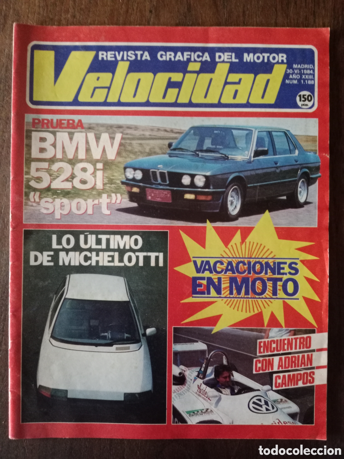 Coches: Revista velocidad n. 1188 de 1984 autom&oacute;vil BMW