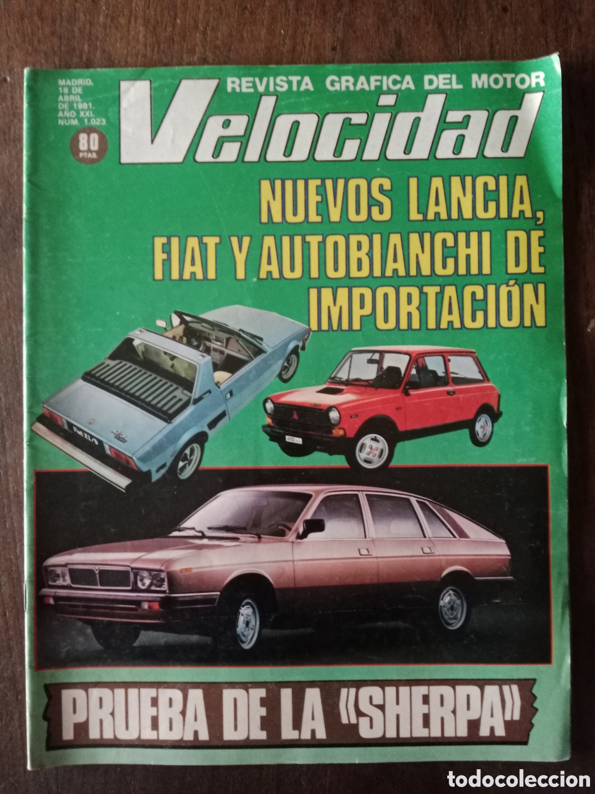 Coches: Revista velocidad n. 1023 de 1981 autom&oacute;vil de lorean