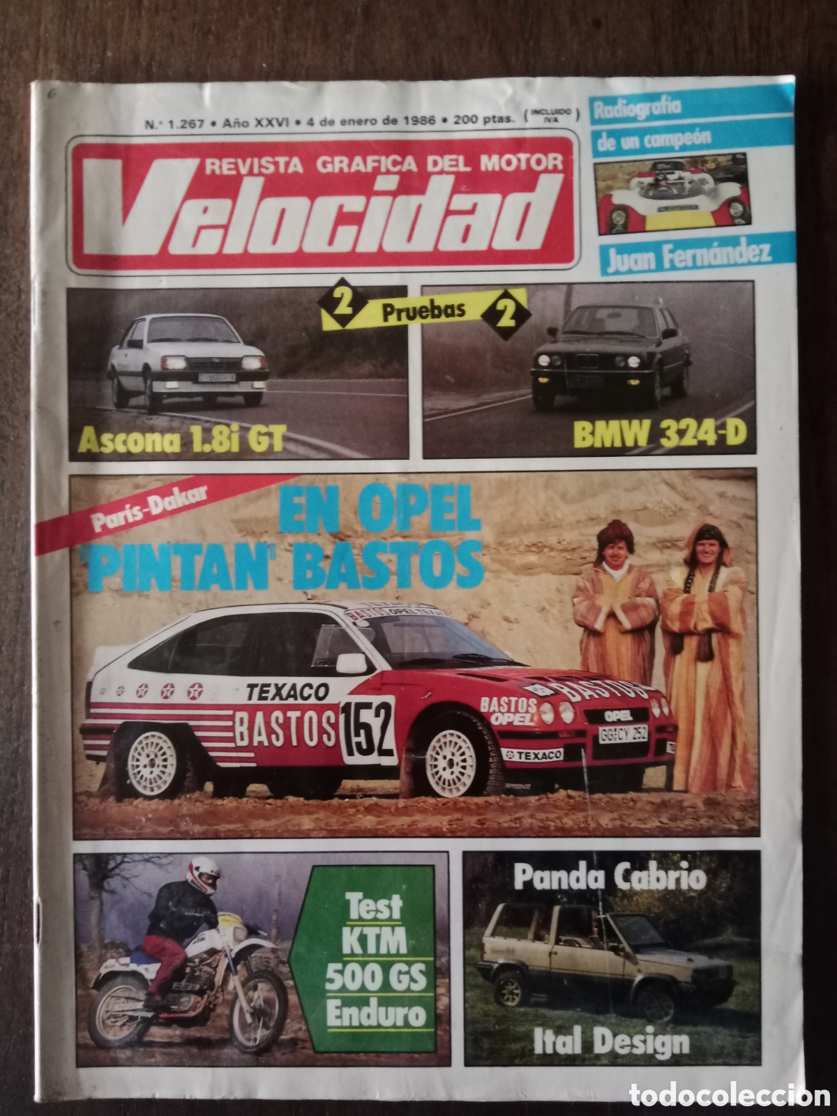 Coches: Revista velocidad n. 1267 de 1986 autom&oacute;vil Opel BMW
