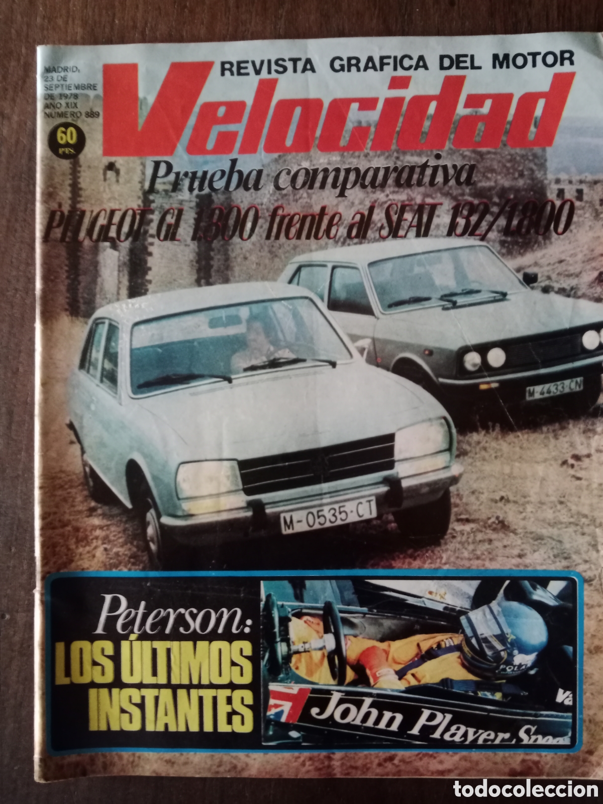 Coches: Revista velocidad n. 889 de 1978 autom&oacute;vil Peugeot seat