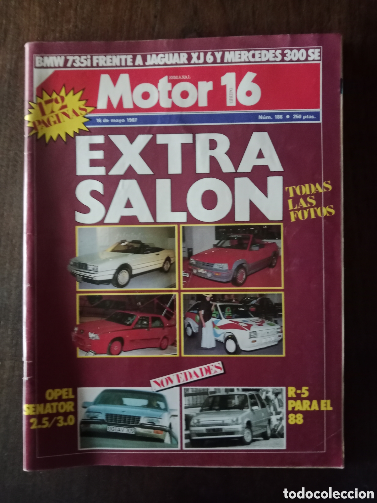 Coches: Revista motor 16 n. 186 de 1987 autom&oacute;vil sal&oacute;n