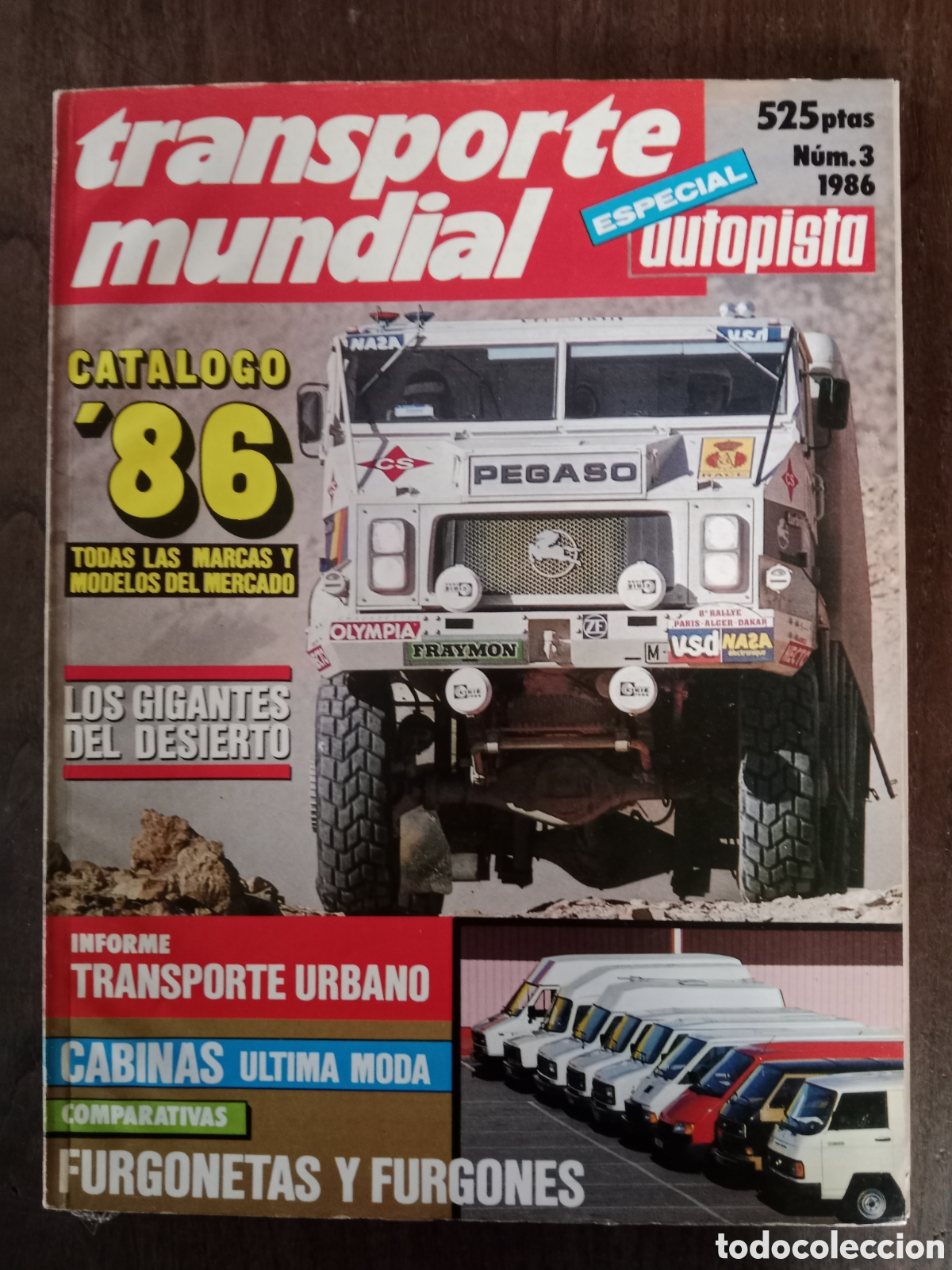 Coches: Revista transporte mundial n. 3 de 1986 cami&oacute;n