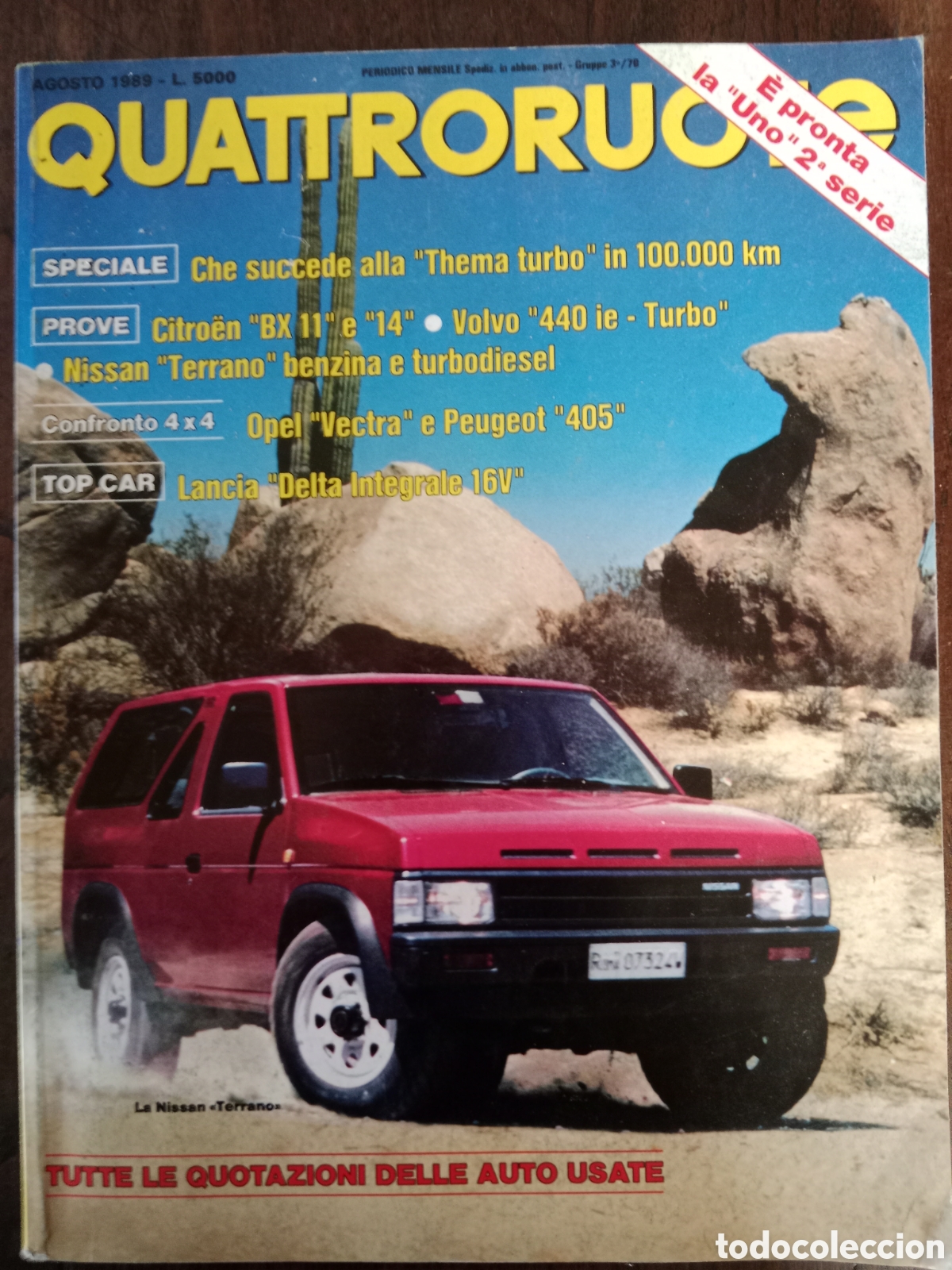 Coches: Revista quattroruote de agosto 1989 automovil