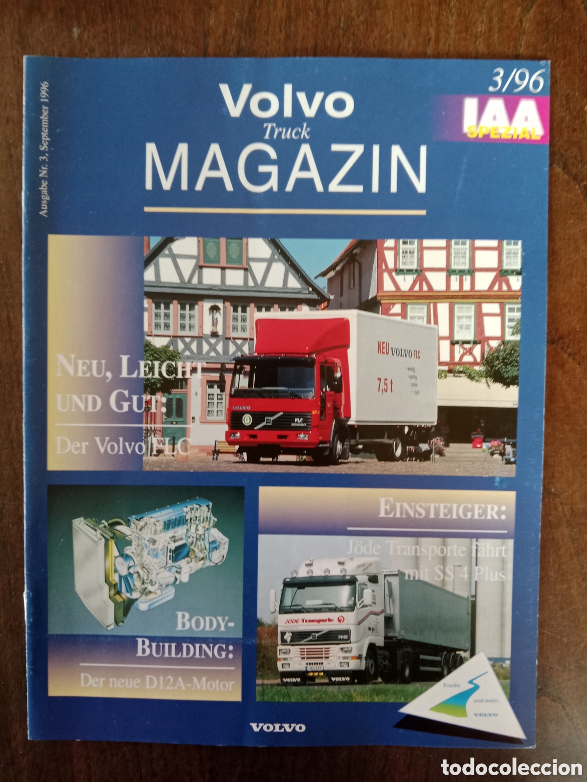 Coches: Revista magazine volvo truck n. 3 de 1996 cami&oacute;n