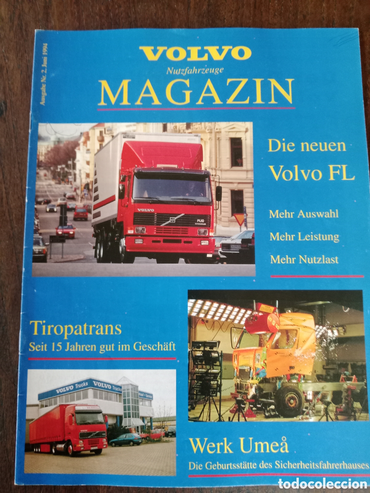 Coches: Revista magazin volvo truck n. 2 de 1994 cami&oacute;n