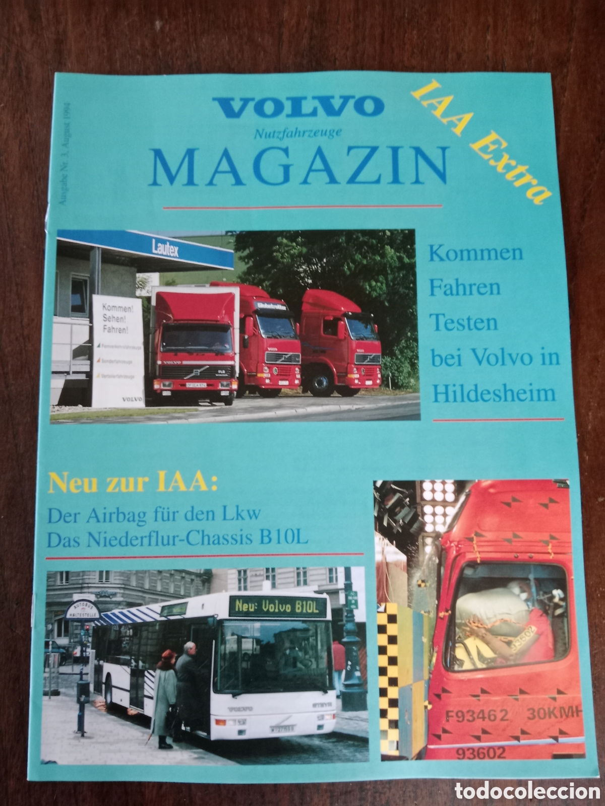 Coches: Revista magazin volvo truck n. 3 de 1994 cami&oacute;n