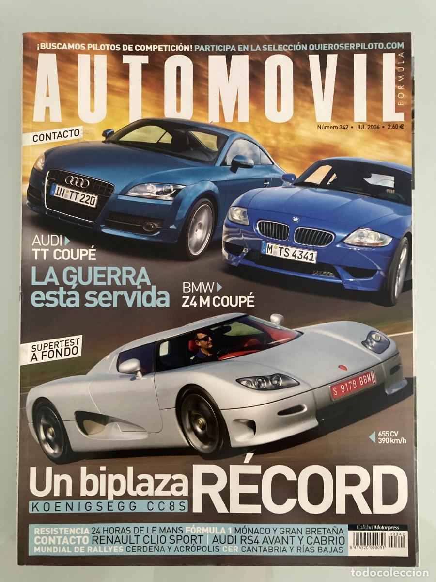 Coches: AUTOMOVIL 342 , JULIO 2006 , KOENIGSEGG CC85, LE MANS, AUDI TT COUPE, BMW Z4 M COUPE