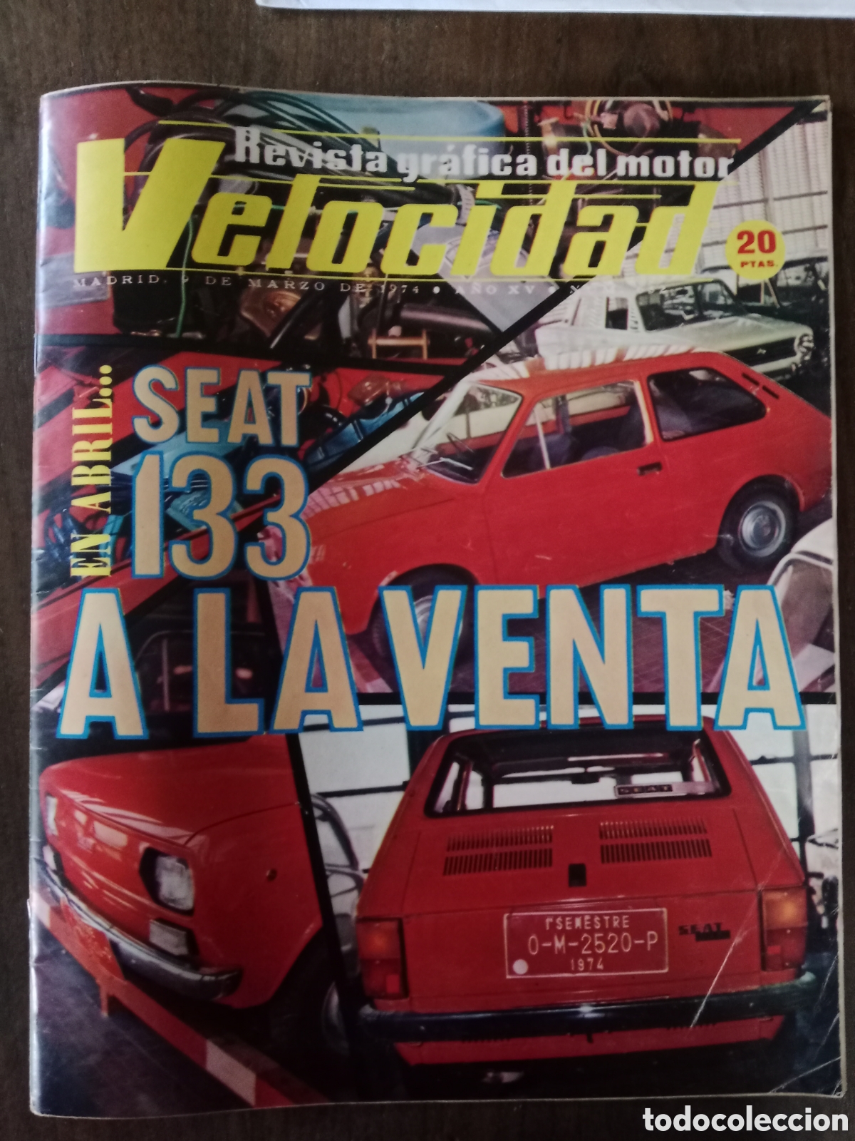 Coches: Revista velocidad n. 652 de 1974 autom&oacute;vil Seat 133 authi mini Cooper 1300