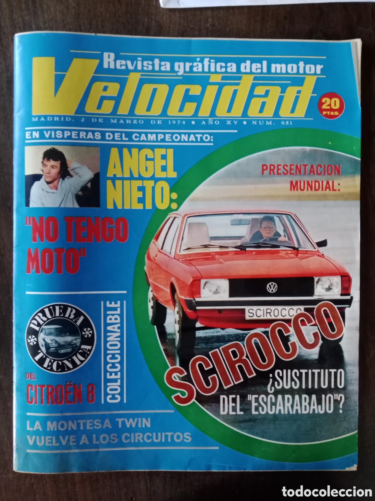 Coches: Revista velocidad n. 651 de 1974 autom&oacute;vil Volkswagen Citroen 8