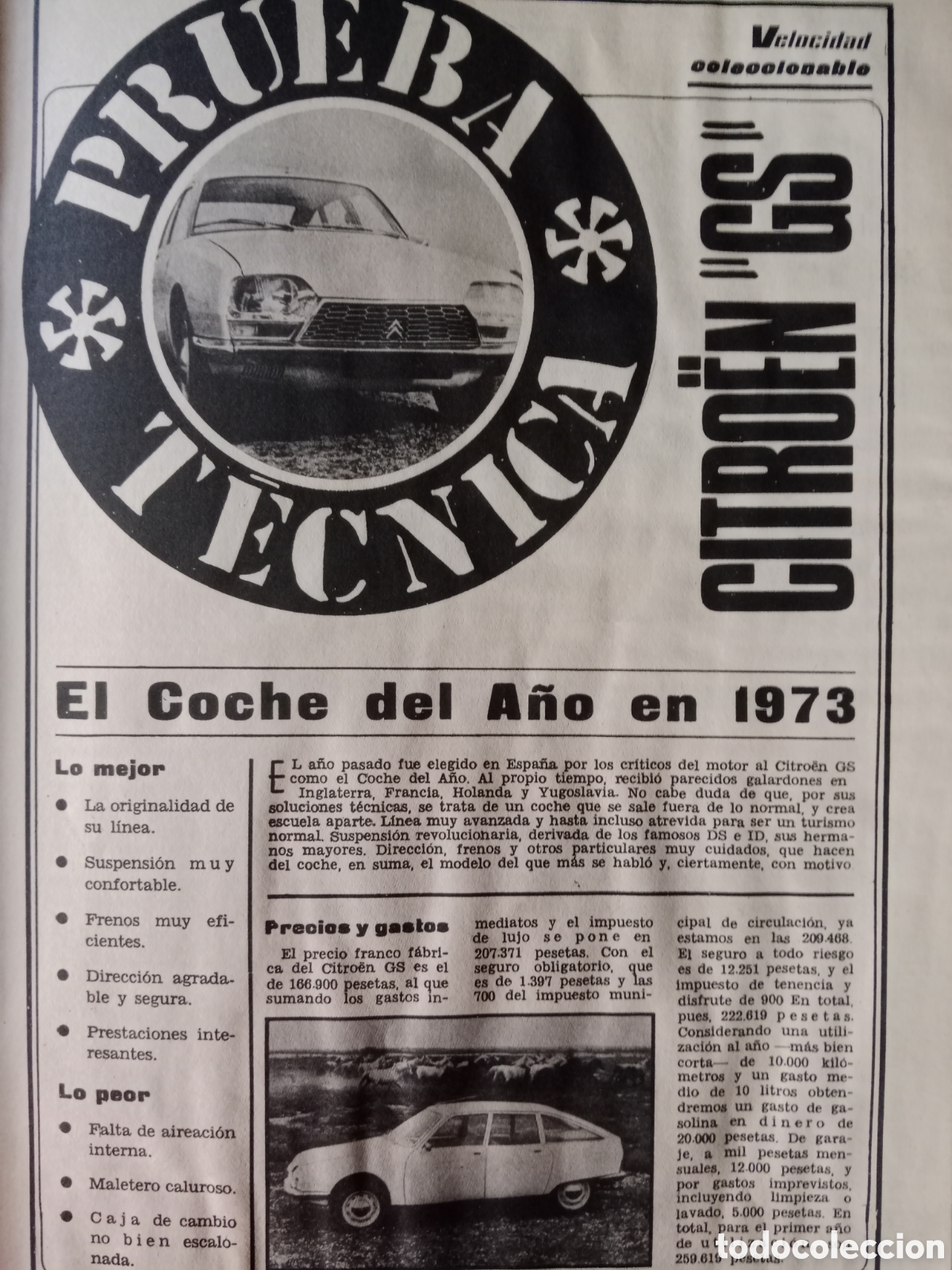 Coches: Fasc&iacute;culo autom&oacute;vil Citroen Gs