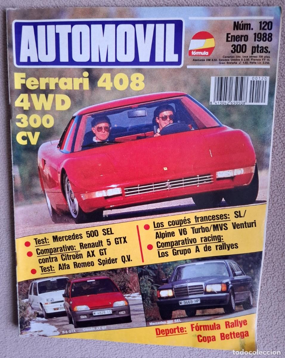 Coches: Revista Autom&oacute;vil N&ordm;120 enero de 1988