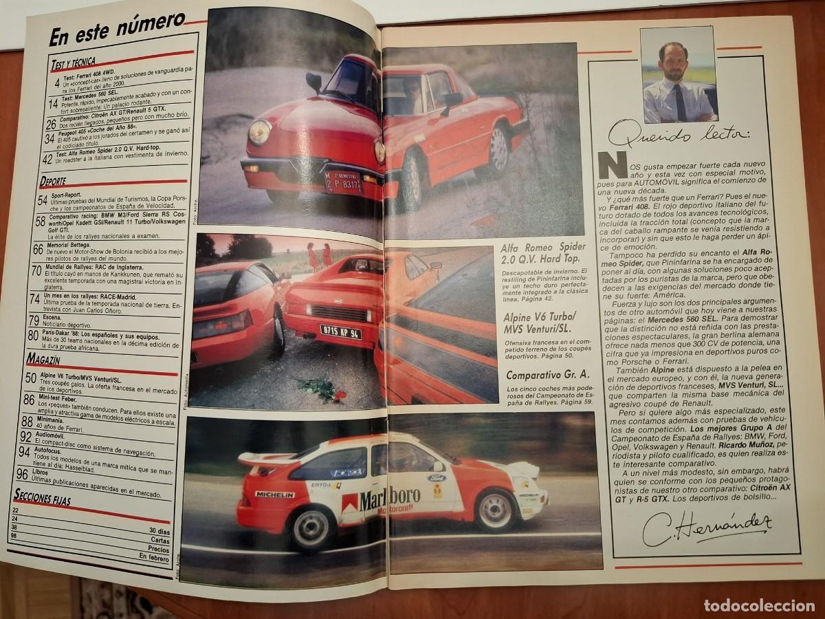 Coches: Revista Autom&oacute;vil N&ordm;120 enero de 1988