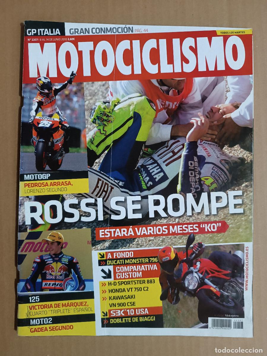 Coches: REVISTA MOTOCICLISMO N&ordm; 2207 A&Ntilde;O 2010. PRU: DUCATI MONSTER 796 ABS. COMP: H-D XL 883 C CUSTOM, HONDA