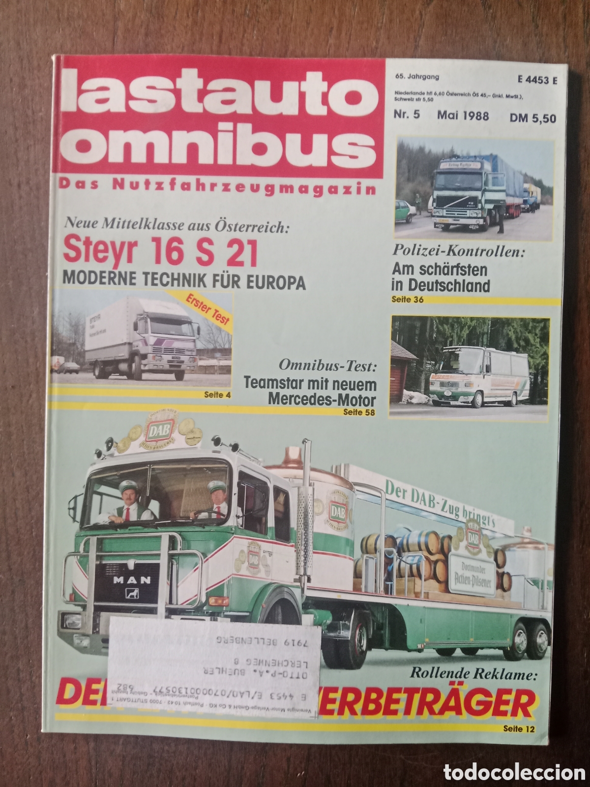 Coches: Revista lastauto n. 5 de 1988 cami&oacute;n