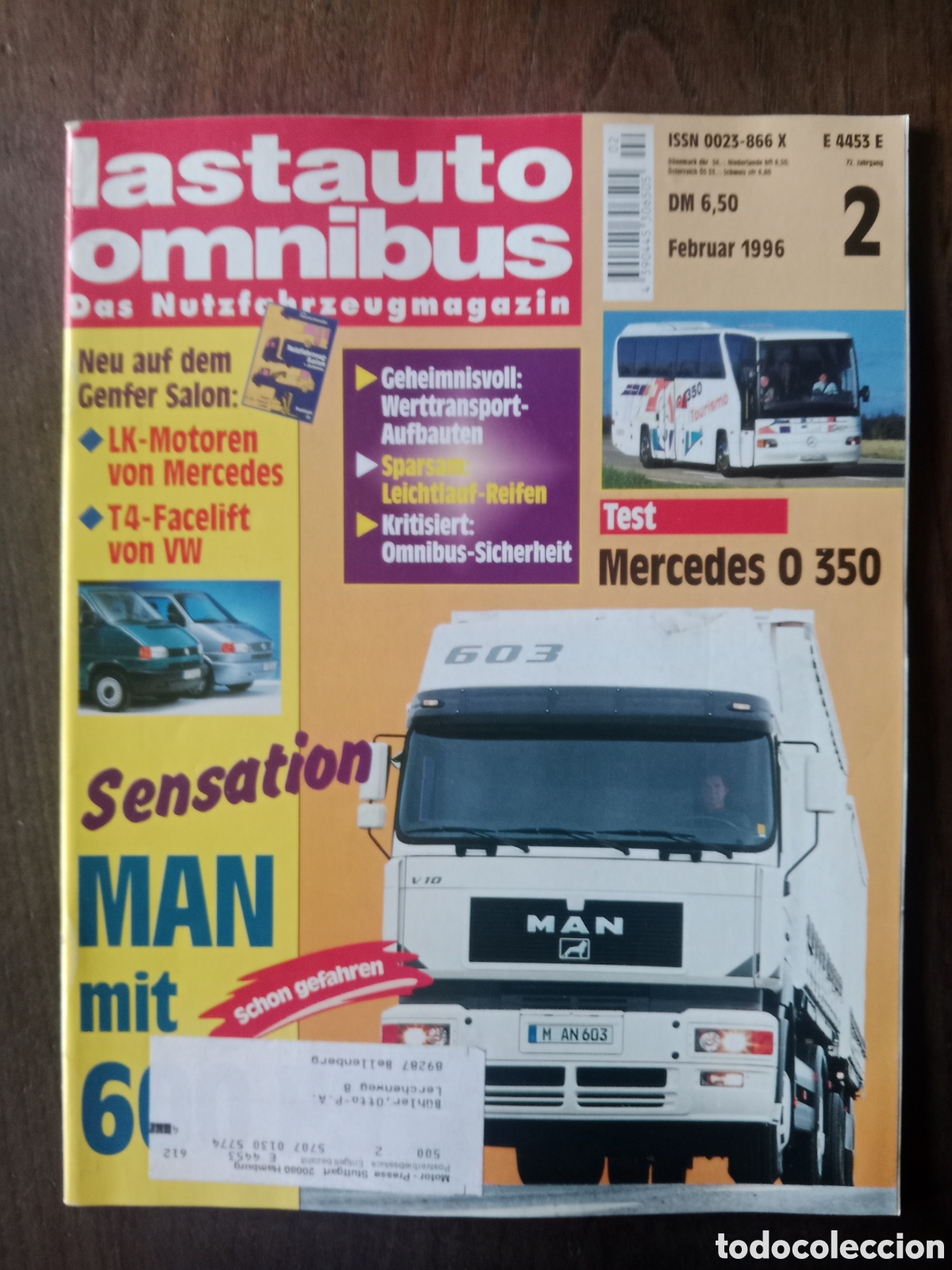 Coches: Revista lastauto n. 2 de 1996 cami&oacute;n