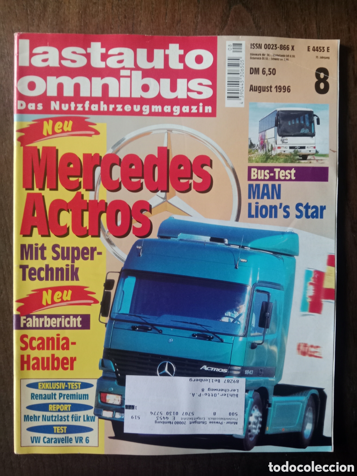 Coches: Revista lastauto n. 8 de 1996 cami&oacute;n