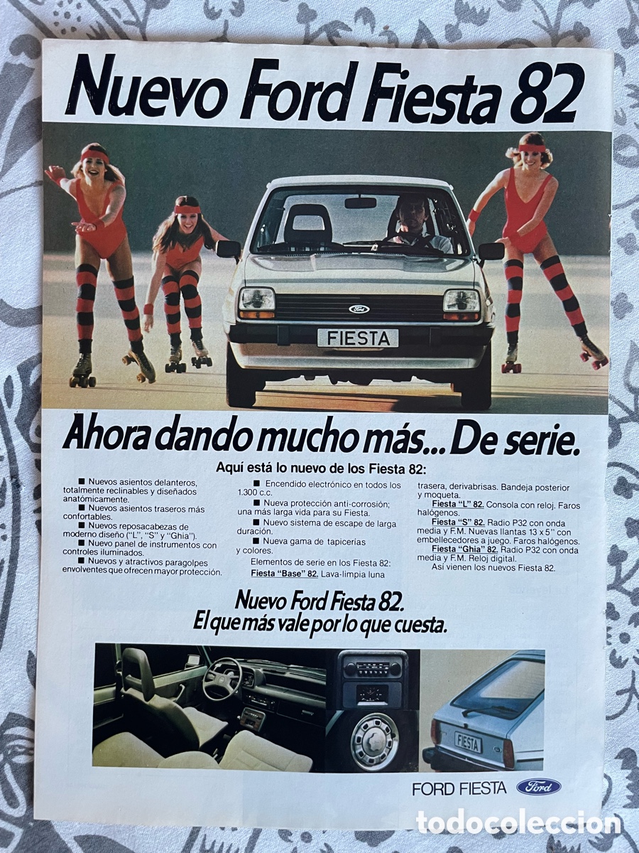 Coches: Publicidad Ford Fiesta 1982 / Hoja de publicidad