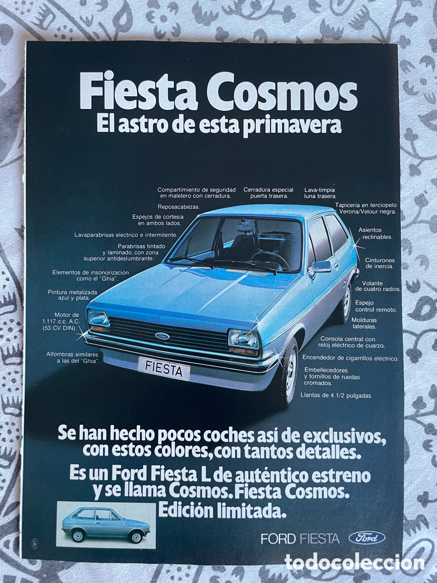 Coches: Publicidad Ford Fiesta Cosmos / Hoja de revista