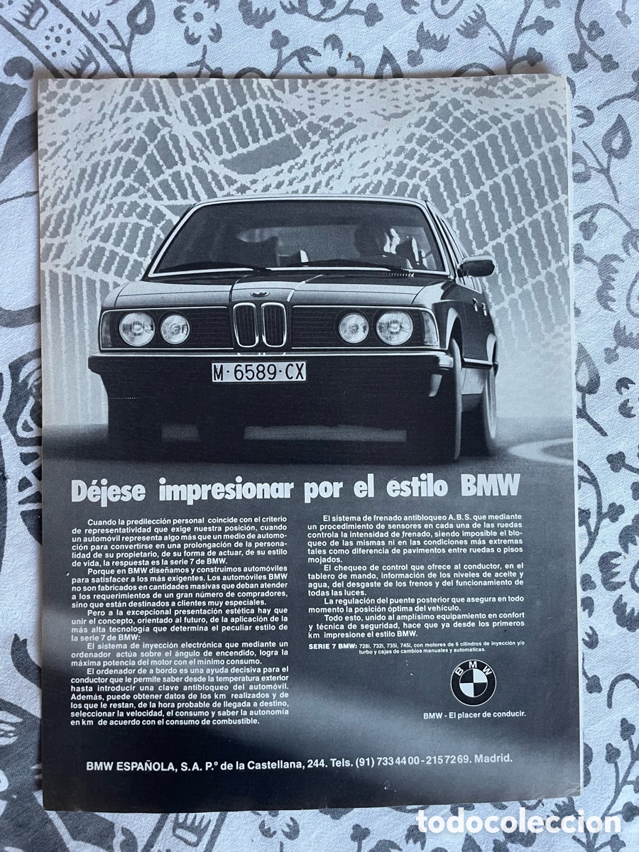 Coches: Publicidad BMW / Hoja de revista