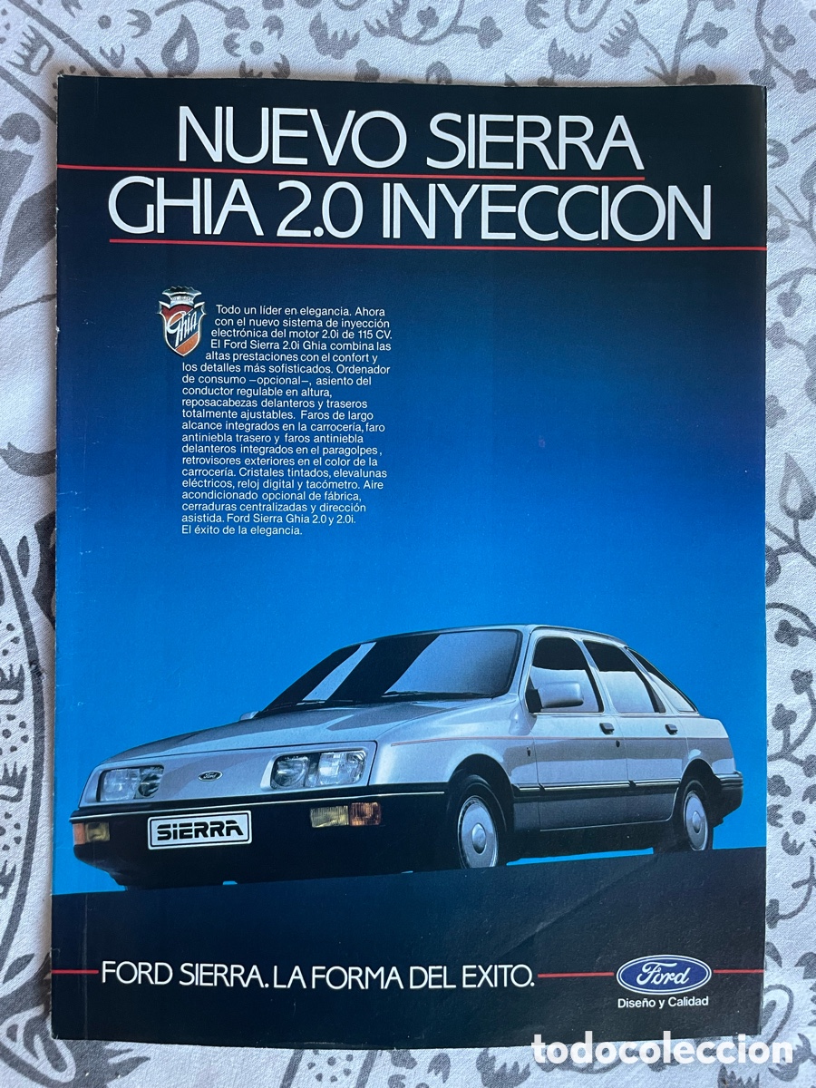 Coches: Publicidad Ford Sierra Ghia 2.0 / Hoja de revista
