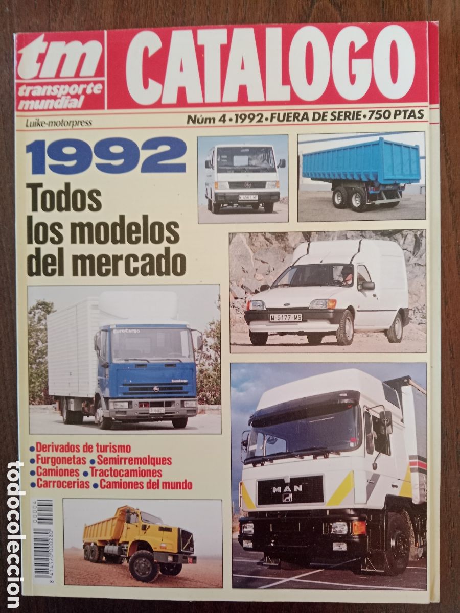 Coches: Revista transporte mundial cat&aacute;logo n. 4 de 1992 cami&oacute;n
